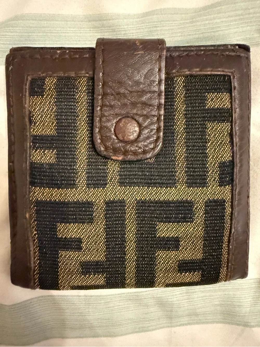 Fendi Zucca Monogram Compact Wallet